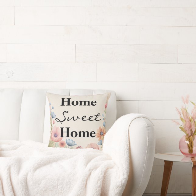 Coussin Accueil personnalisé rayé Sweet Home (Canapé)