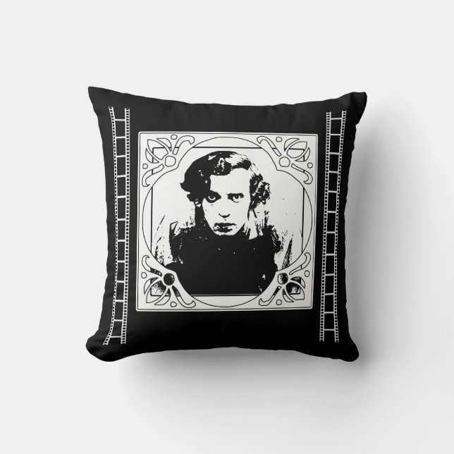 Coussin Accueil Théâtre Jeter l'oreiller en noir et blanc (Recto)