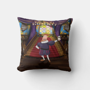 Coussin Acteur de dessin animé de Shakespeare.