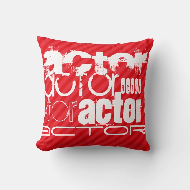 Coussin Acteur ; Grilles rouges écarlates (Recto)