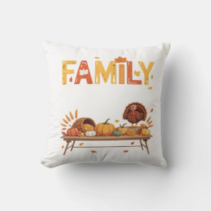 Coussin Action de grâce en famille 2025 Merci pour ma trib