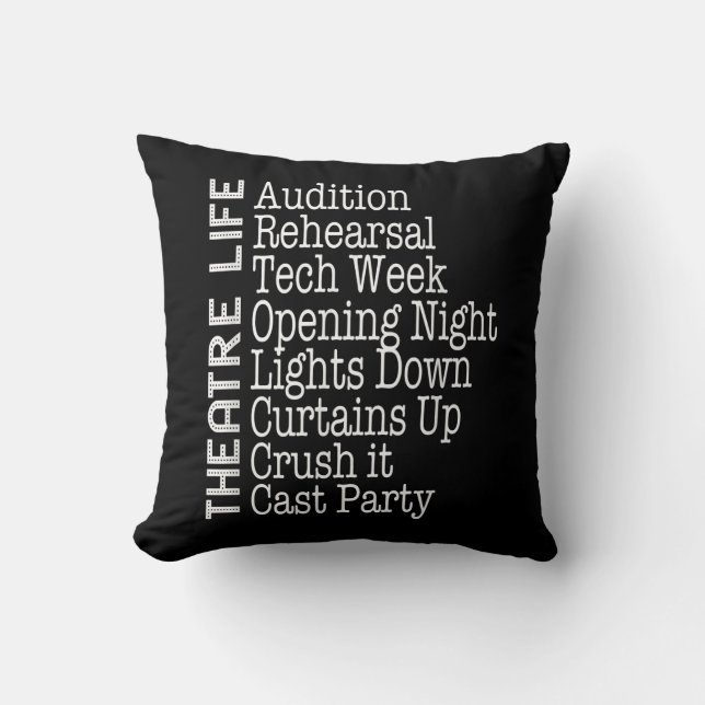 Coussin Actrice comédienne de Broadway (Recto)