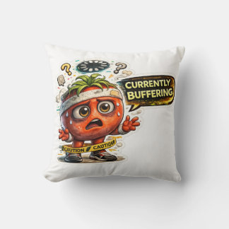 Coussin Actuellement en tamponnage Introverti rétro drôle 