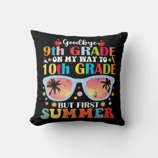Coussin Adieu 9e année Diplômée 10e année Bonjour été