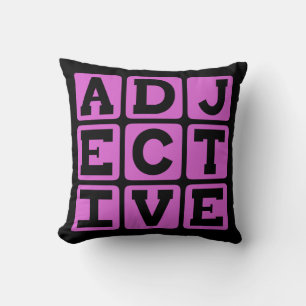 Coussin Adjectif, Catégorie grammaticale