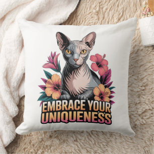 Coussin Adoptez Votre Unicité Sphynx