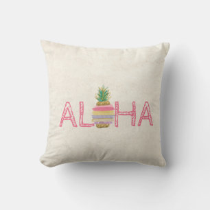 Coussin Adorable Aloha Hawaiian ananas rayé