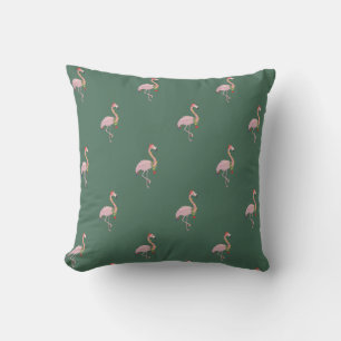 Coussin Adorable Flamant rose rose avec chapeau de Père No