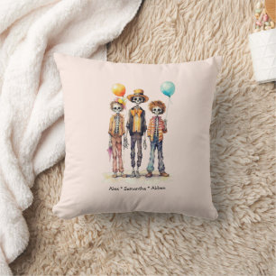 Coussin Adorable Pastel Zombie Trio - Jolie Halloween (2)