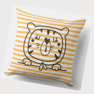 Coussin Adorable petit tigre pastel enfants de pépinière