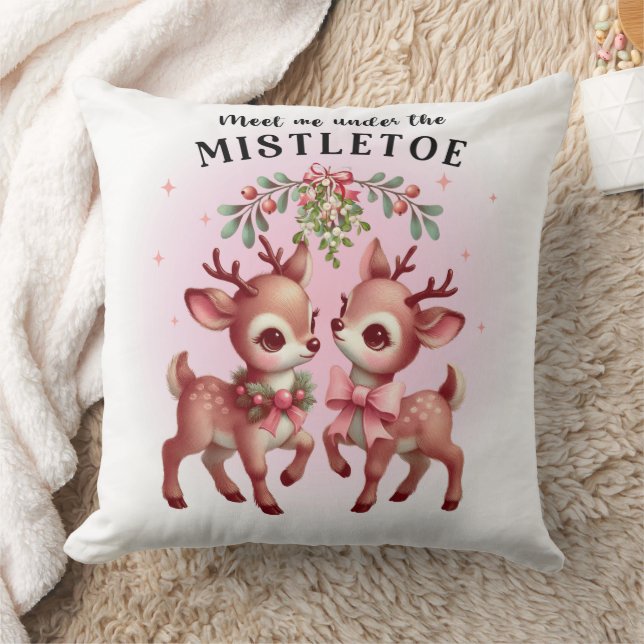 Coussin Adorable rose Noël Jeu de rennes de Noël (Couverture)