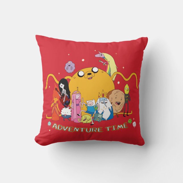 Coussin Adventure Time | Large Jake Group Graphic (Recto)