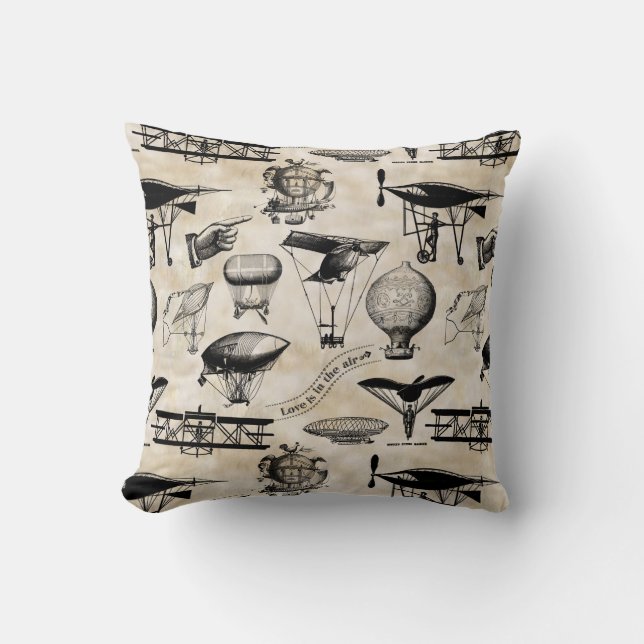 Coussin Aéronef vintage ID913 (Recto)