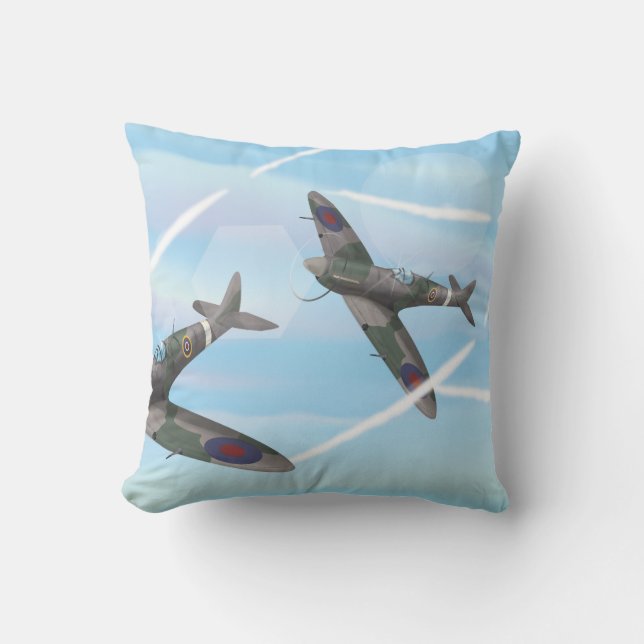 Coussin Aéronefs vintages (Recto)