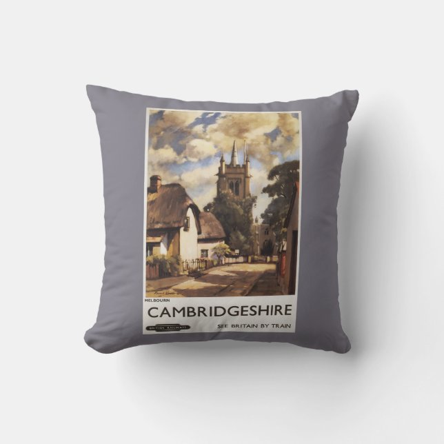 Coussin Affiche britannique de chemins de fer de vue (Recto)