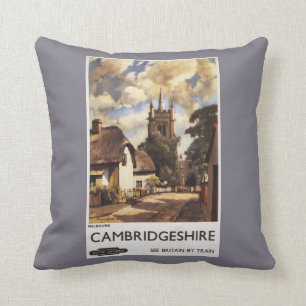 Coussin Affiche britannique de chemins de fer de vue