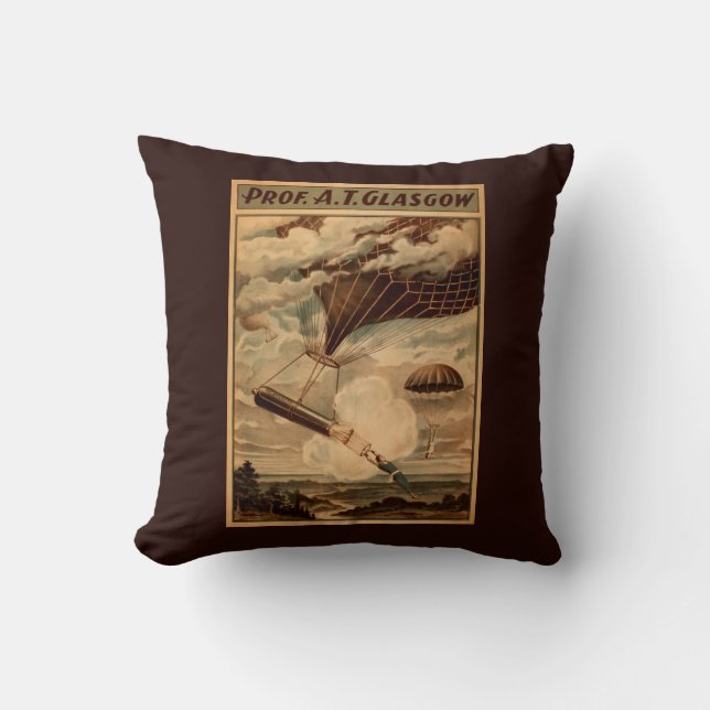 Coussin Affiche chaude de théâtre de cirque de ballon à (Recto)