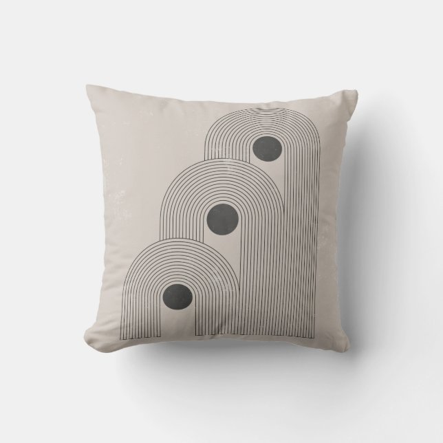 Coussin affiche contemporaine Abstraite du milieu du siècl (Recto)