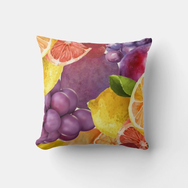 Coussin Affiche de la cuisine italienne des fruits | Aquar (Recto)