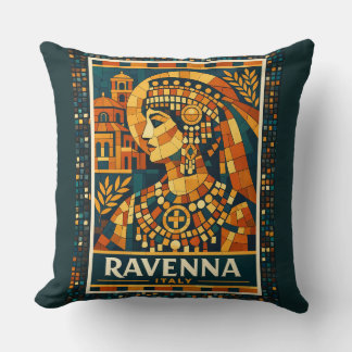 Coussin Affiche de la mosaïque byzantine de l'impératrice