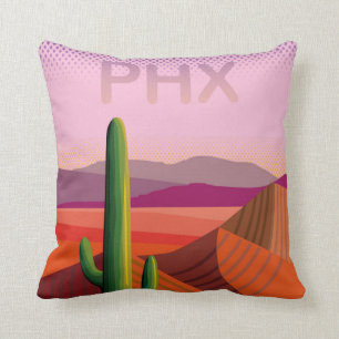 Coussin Affiche de voyage de Phoenix Arizona  