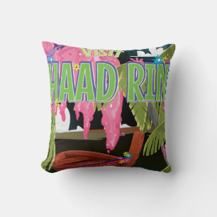 Coussin Affiche de voyage Haad Rin Thaïlande