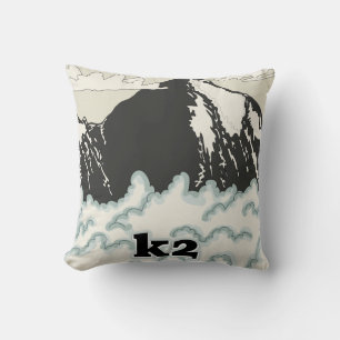 Coussin Affiche de voyage montagne K2