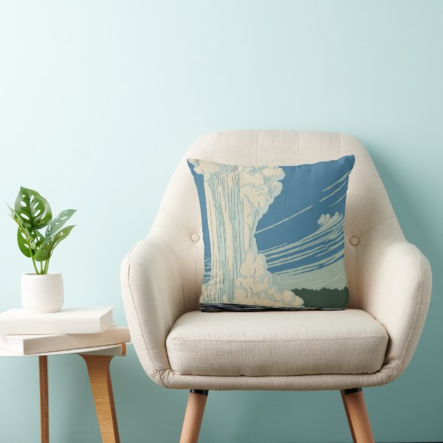 Coussin Affiche De Voyage Pour Le Parc National De Yellows (Chaise)