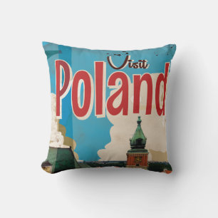 Coussin Affiche de voyage vintage Pologne