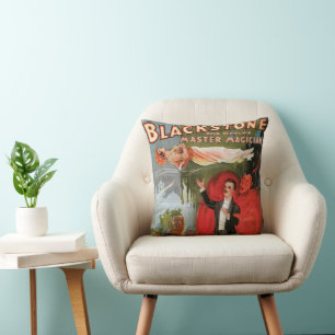 Coussin Affiche Magique Vintage, Grand Magicien Blackstone