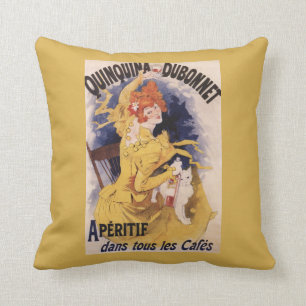 Coussin Affiche promotionnelle d'apéritif de Quinquina