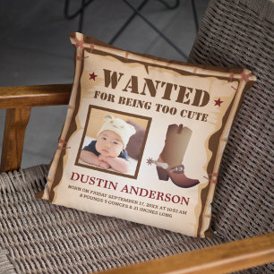 Coussin Affiche recherchée de photo de cow-boy drôle Stati