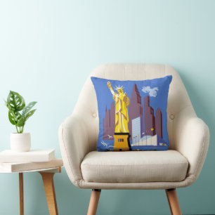 Coussin Affiche Vintage voyage pour Allegheny Airlines