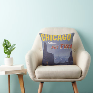 Coussin Affiche Voyage Pour Les Vols Trans World Airlines
