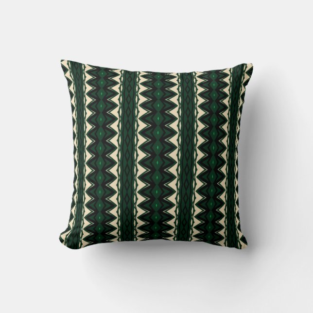 Coussin Afrique abstraite verte (Recto)