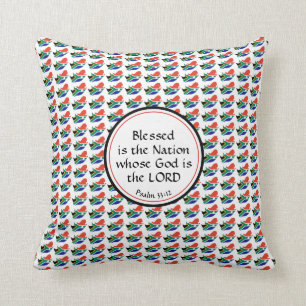 Coussin AFRIQUE DU SUD DRAPEAU Écriture NATION BÉNÉFICIÉE