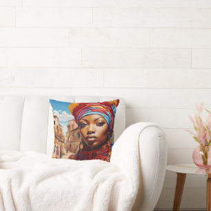 Coussin "Afrofuturisme : Rêves vibrants d'héritage"