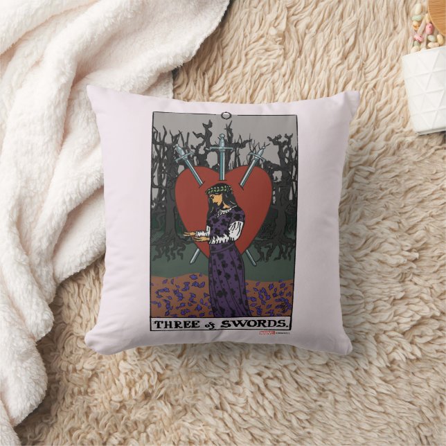Coussin Agatha | Trois de Swords Tarot Graphic (Couverture)