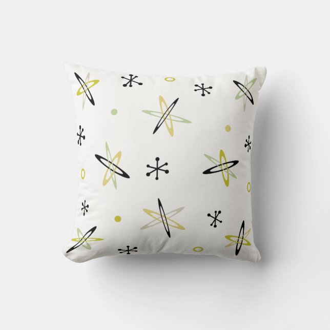 Coussin Âge de l'espace de l'ère atomique (Recto)