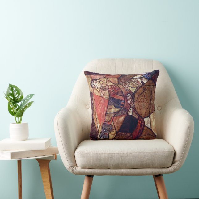 Coussin Agony, La lutte contre la mort par Egon Schiele (Chaise)