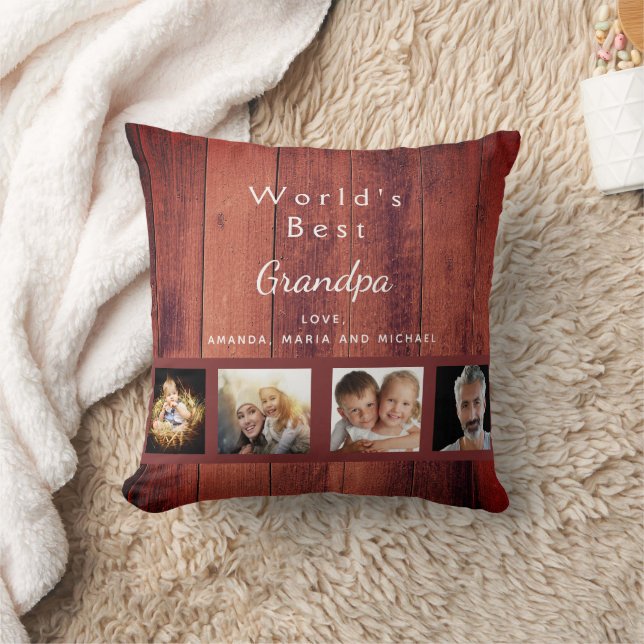 Coussin Agritourisme en bois brun grand-père (Couverture)