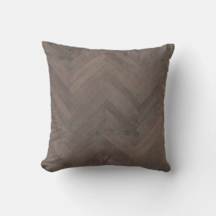 Coussin Agritourisme rustique moderne Usé Herringbone Bois