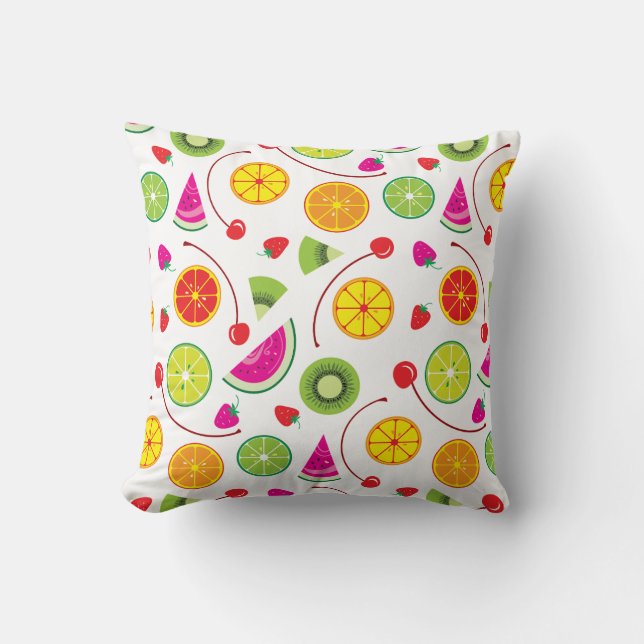 Coussin Agrumes et Baies (Recto)