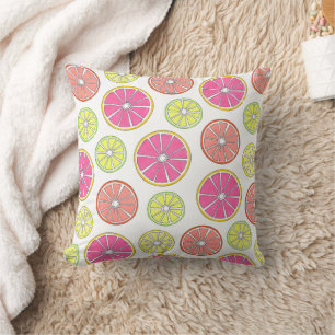 Coussin Agrumes Pamplemousse citron citron lime orange