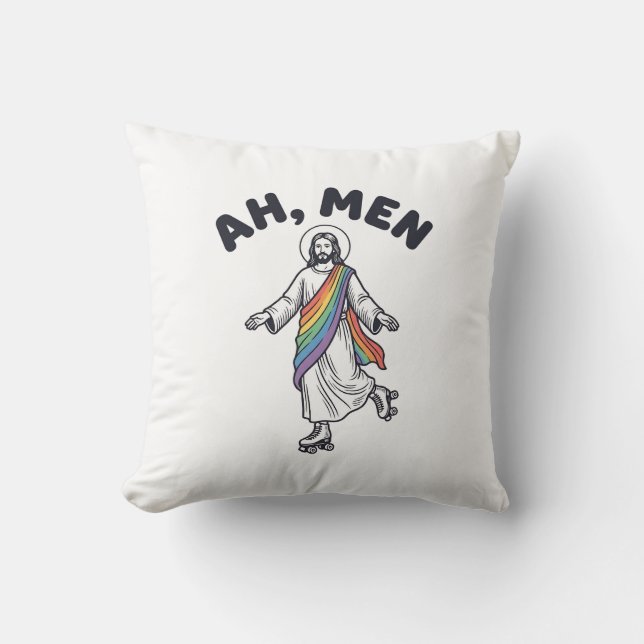 Coussin Ah Men Roller Skating Foi Vector Design_1 (Recto)