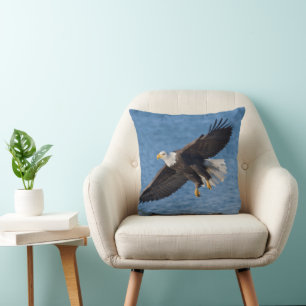Coussin Aigle à tête blanche en vol