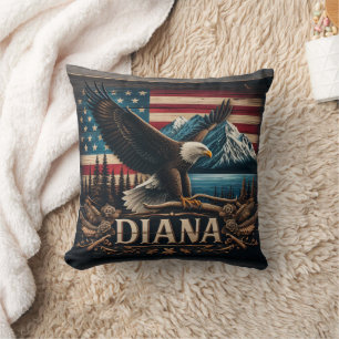 Coussin Aigle Majestueux Afficher La Force Sur Les Montagn