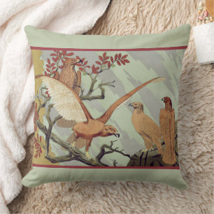 Coussin Aigles, Décoration Animale Art Nouveau Design