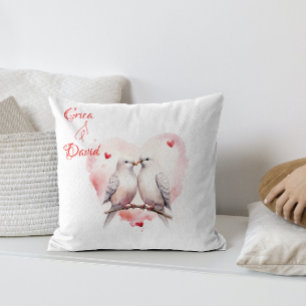Coussin Aimer aquarelle Personnalisé Saint Valentin