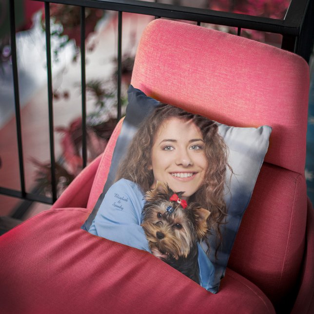 Coussin Aimer Chien Chien Chien Chien Animal Photo Personn (Love Puppy Dog Pet Animal Photo Personalize Throw Pillow)